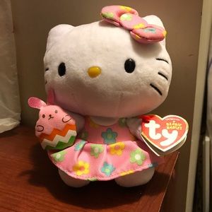 Hello Kitty sanrio TY beanie babies Easter bunny